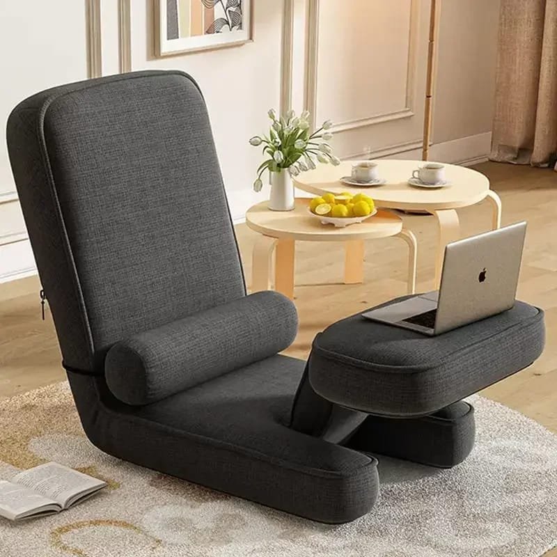 5-in-1 tatami lounge sofa with a foldable laptop chair design, perfect for living rooms and offices.
