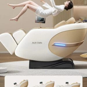 Adjustable Nordic-style massage chair with deep-tissue massage for home and office.