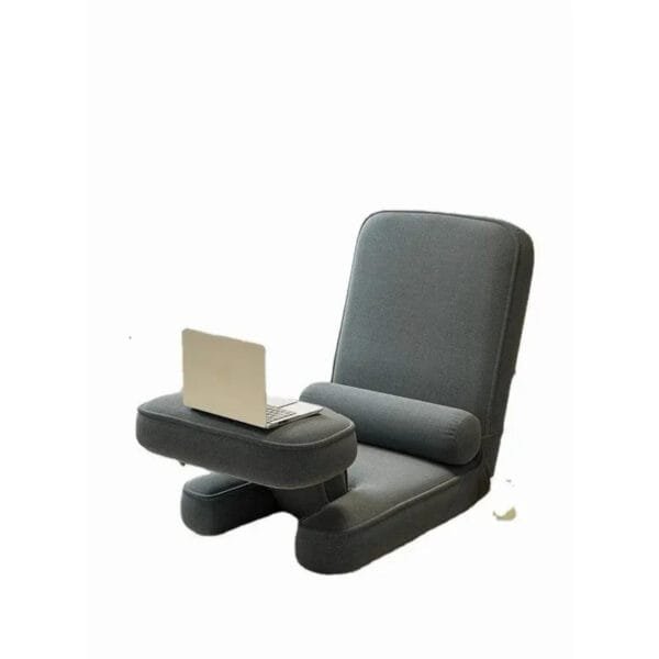 Folding tatami sofa chair with 5-in-1 functionality, ideal as a laptop chair or recliner.