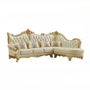 Luxury Golden High-Back Recliner Sofa